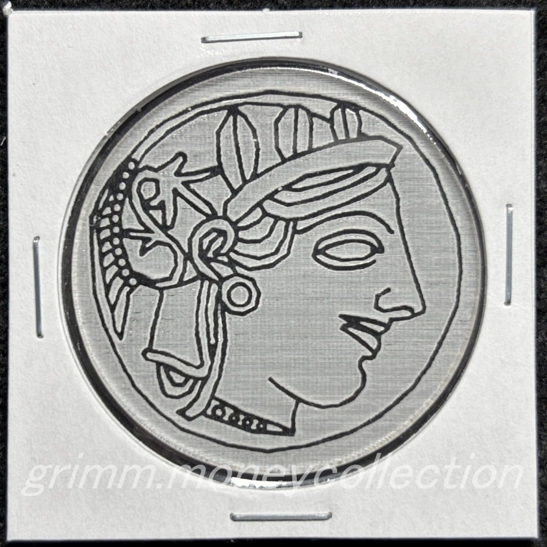 アクリル アテネ テトラドラクマ 表 陽刻