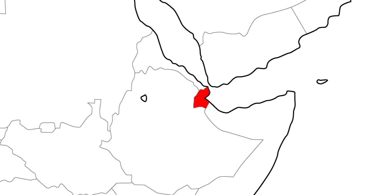ジブチの地図