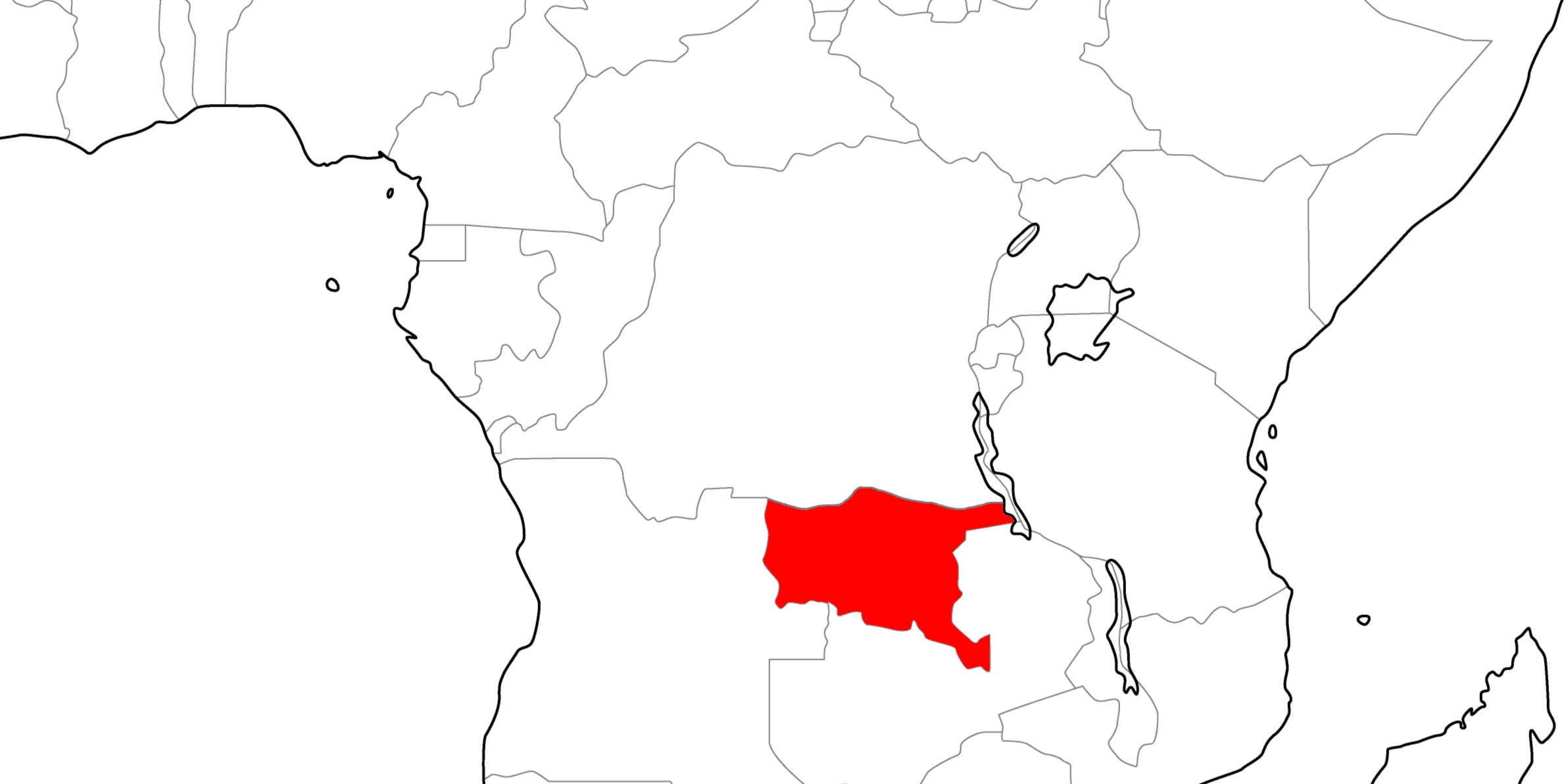カタンガ国の地図