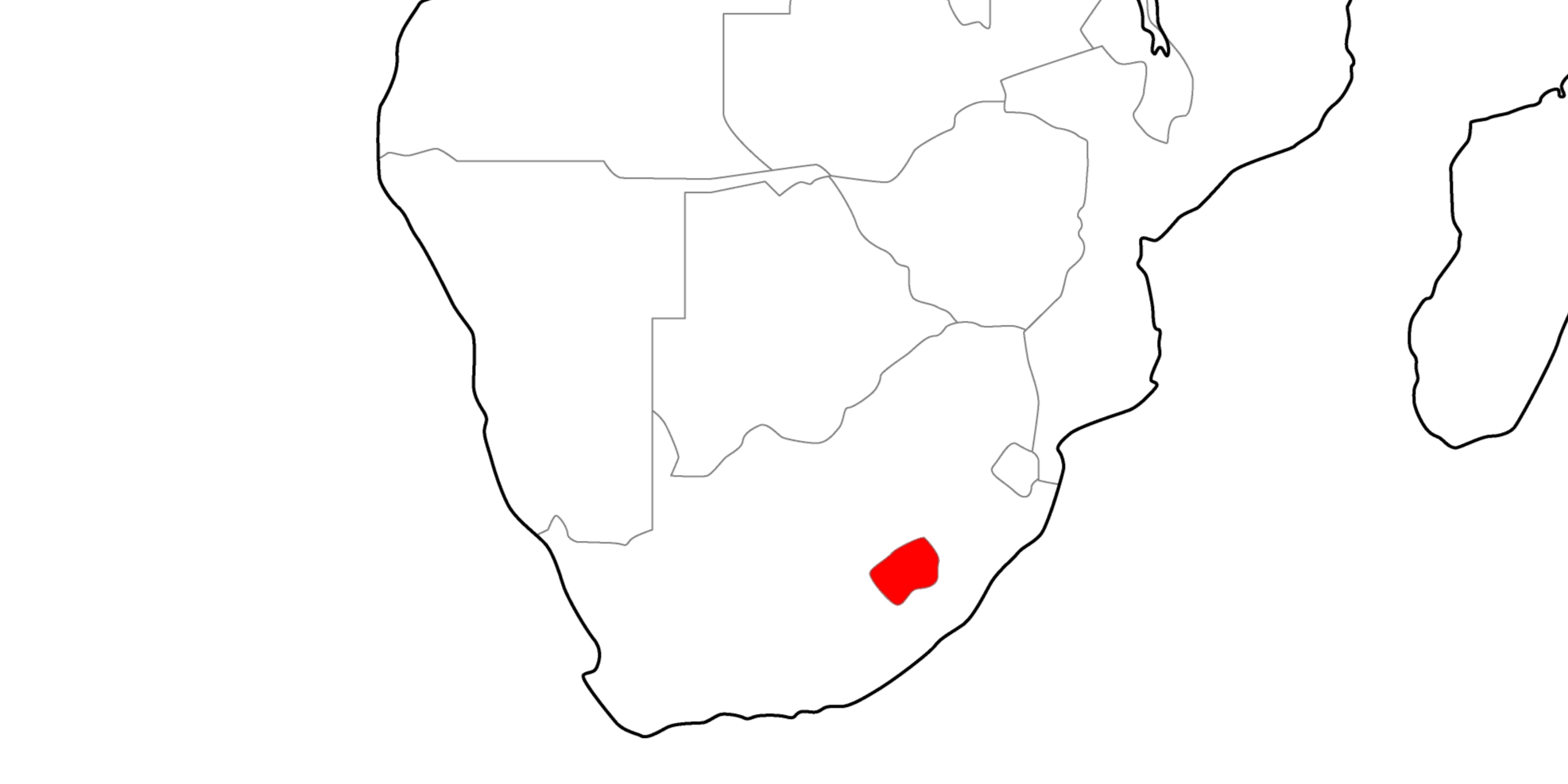 レソトの地図