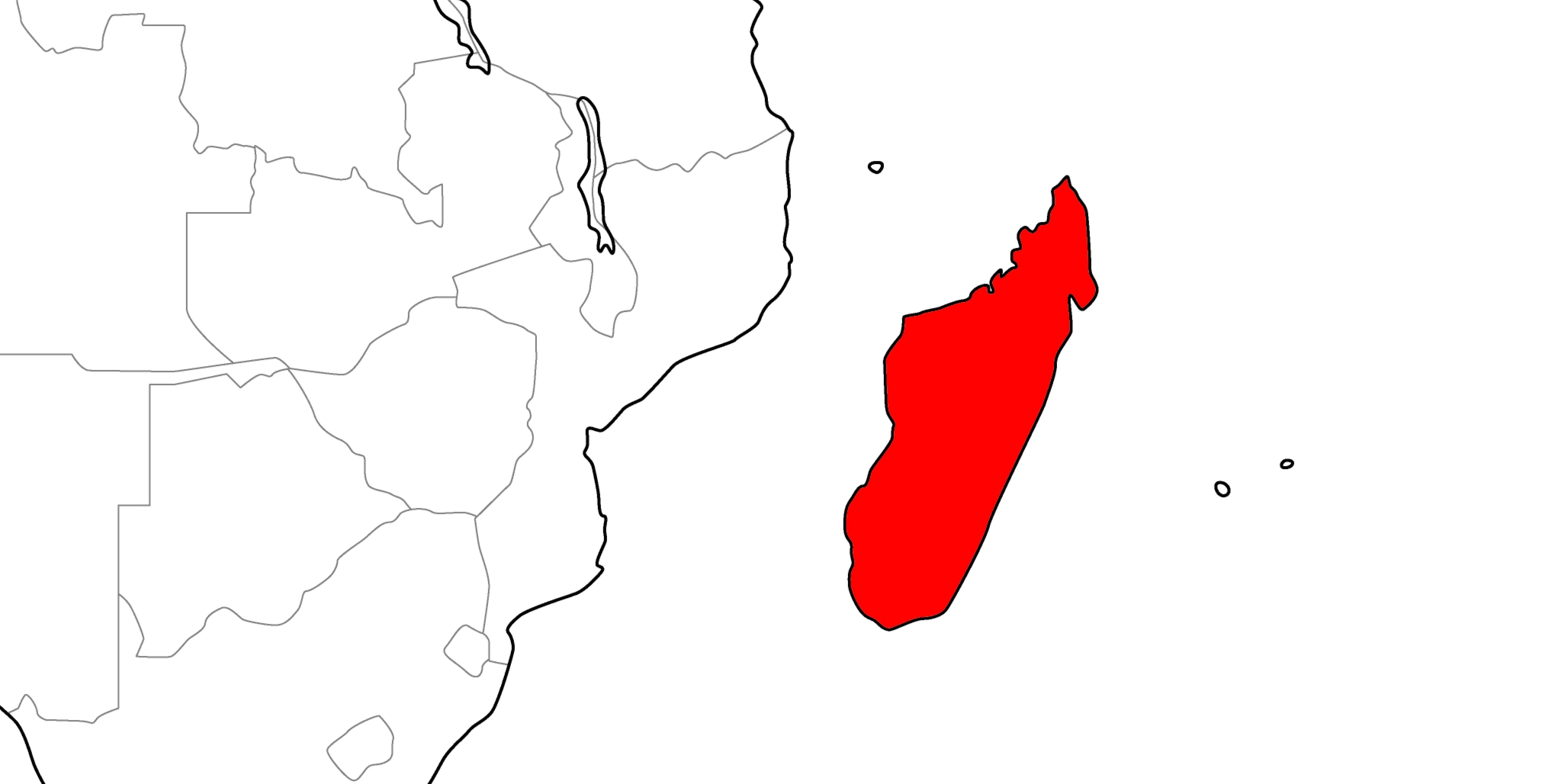 マダガスカルの地図
