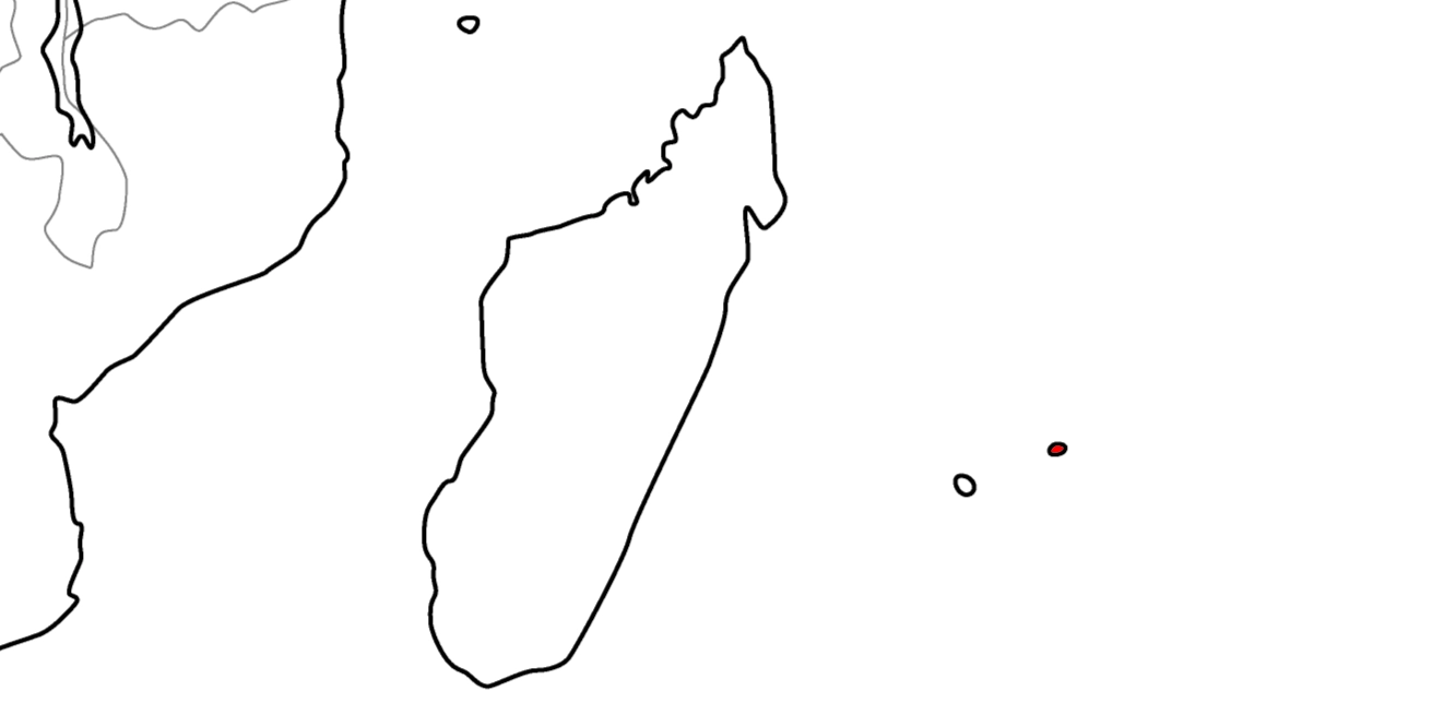 モーリシャスの地図