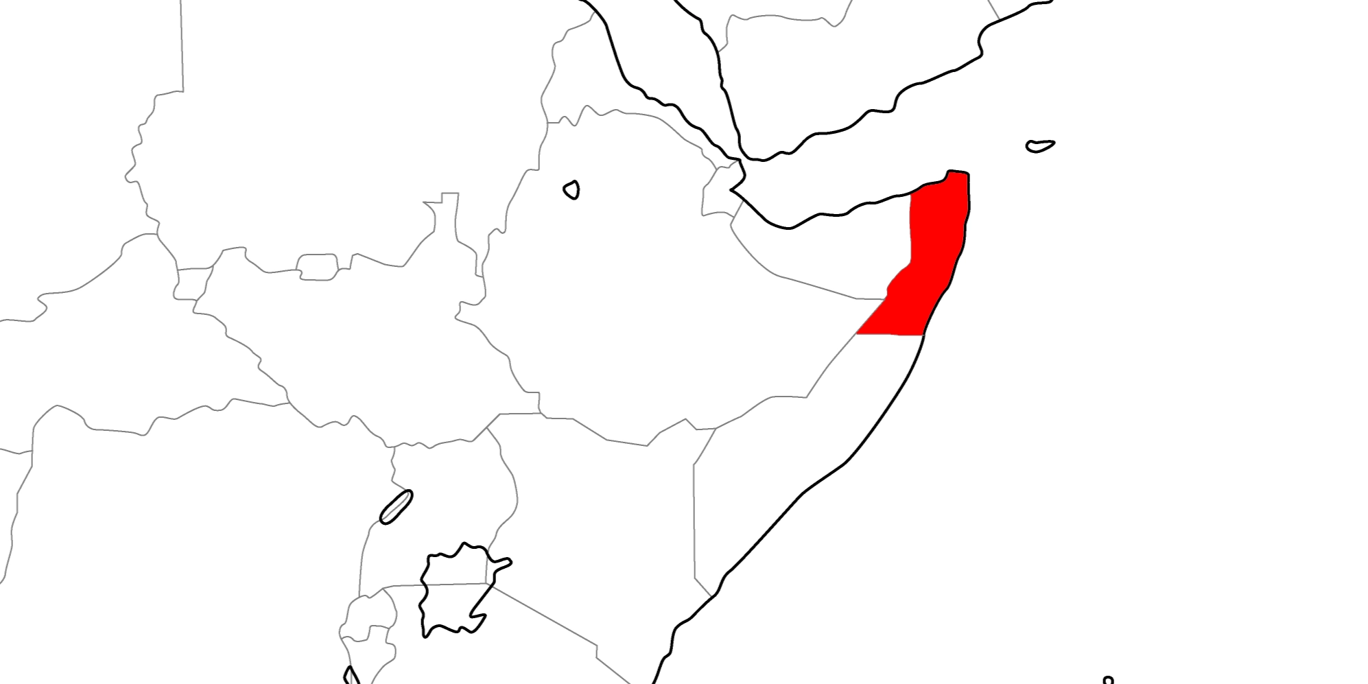 プントランドの地図