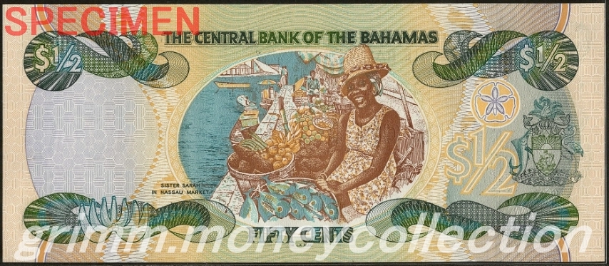 バハマ ½ドル 裏