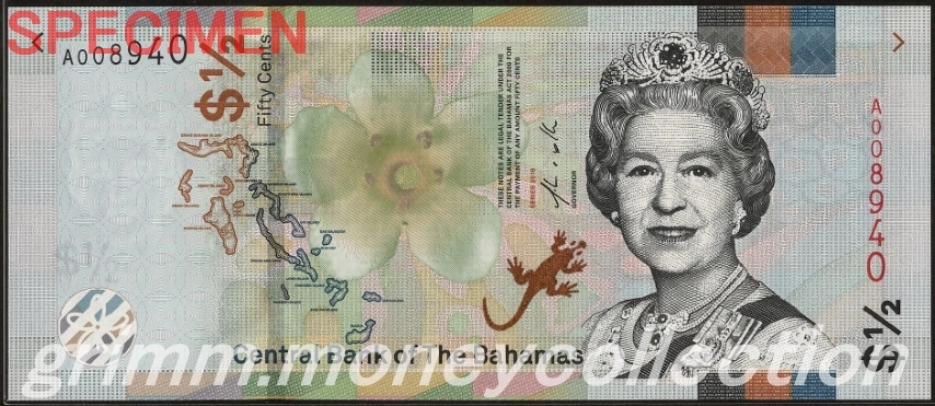 バハマ ½ドル 表