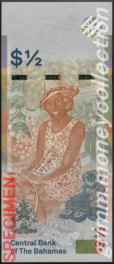 バハマ ½ドル 裏