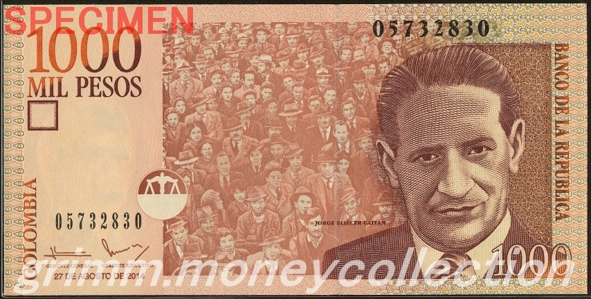 コロンビア 1000ペソ