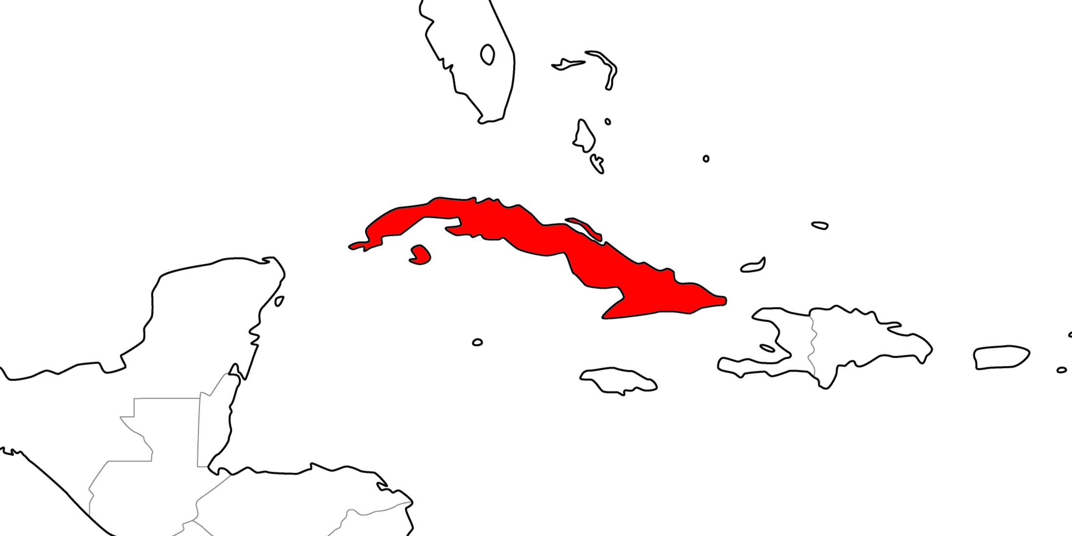 キューバの地図
