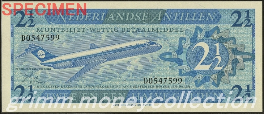 オランダ領アンティル 2 ½ギルダー 表