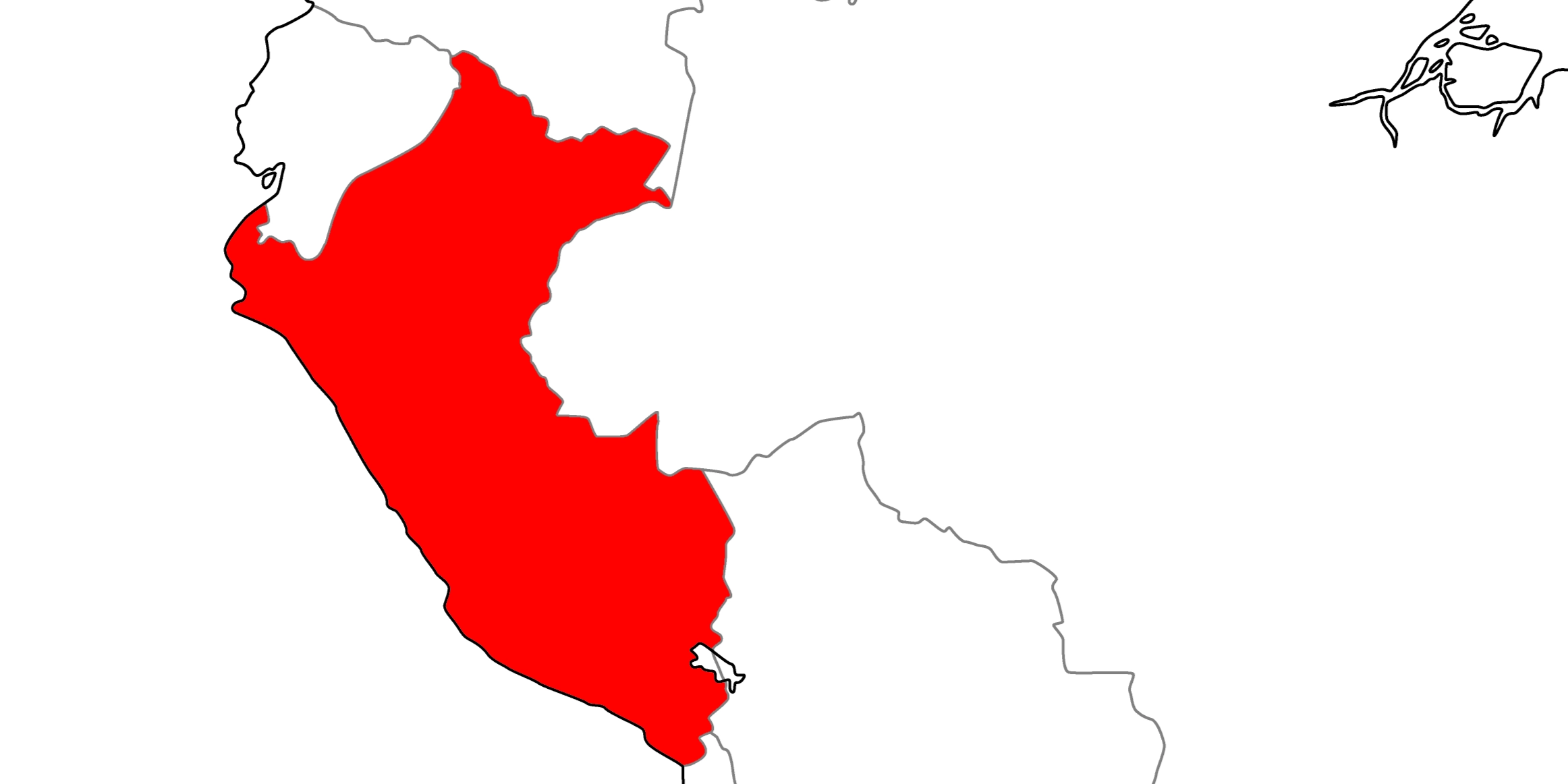 ペルーの地図