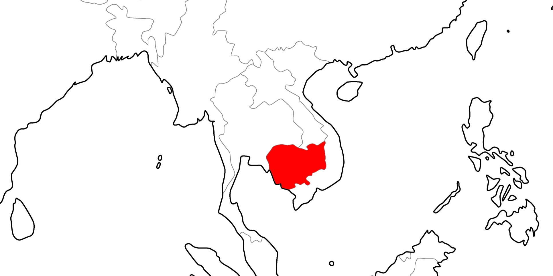 カンボジアの地図
