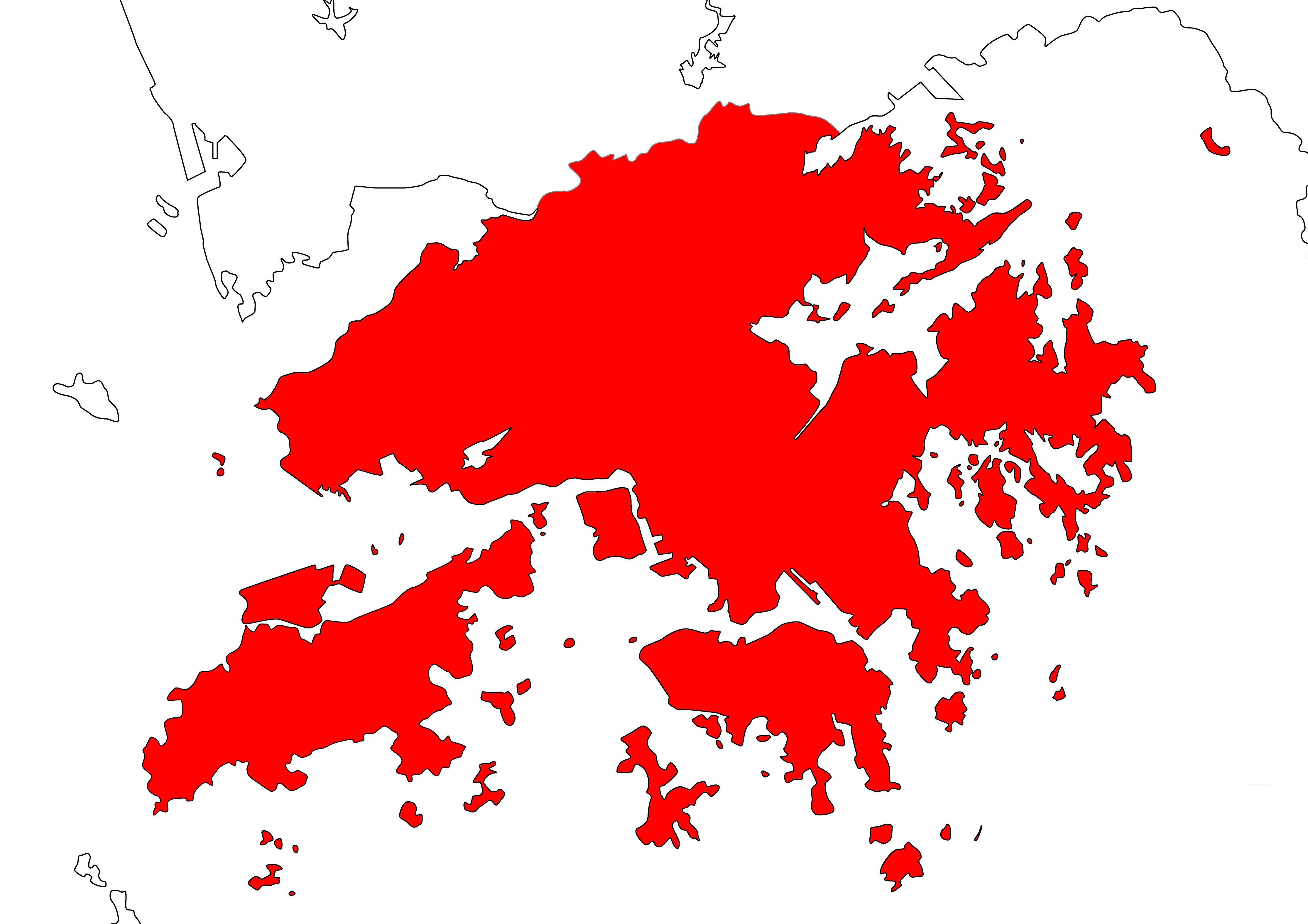 香港の地図