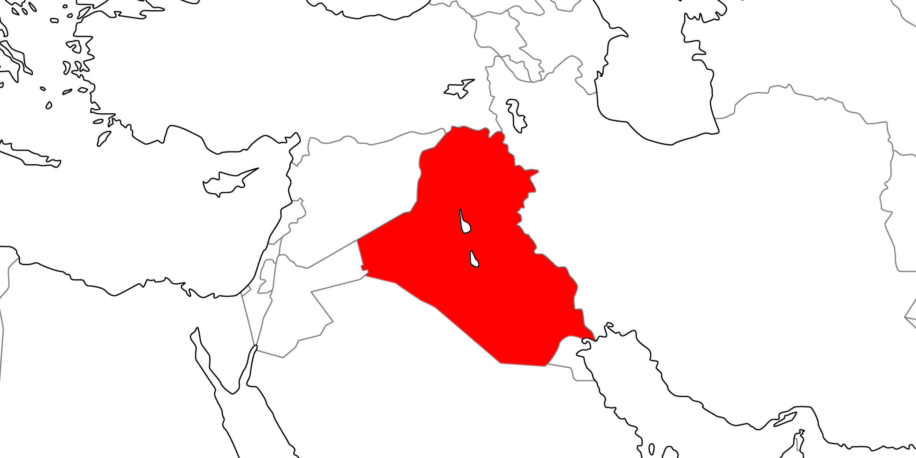 イラクの地図