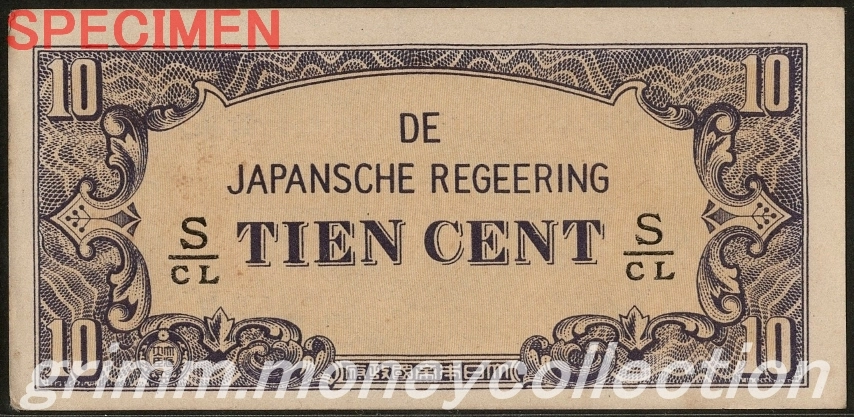 オランダ領東インド方面は号 10セント