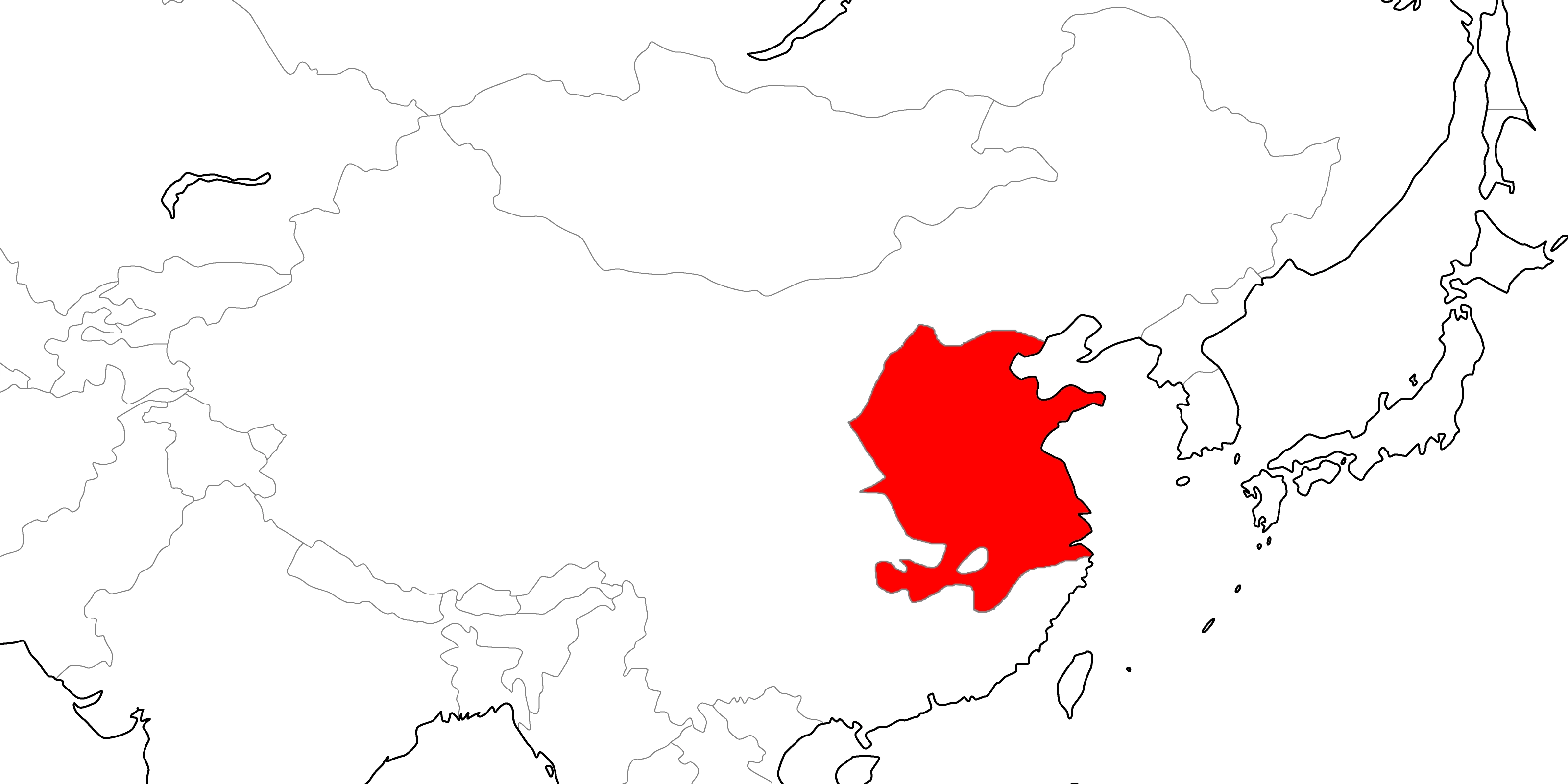 中華民国南京国民政府(汪兆銘政権)の地図