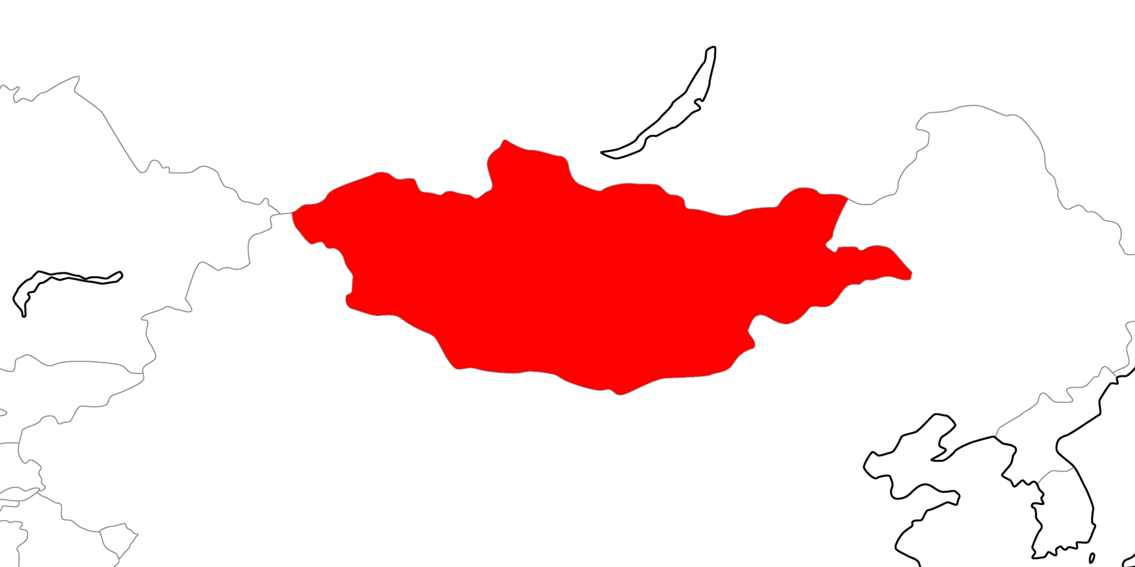 モンゴルの地図