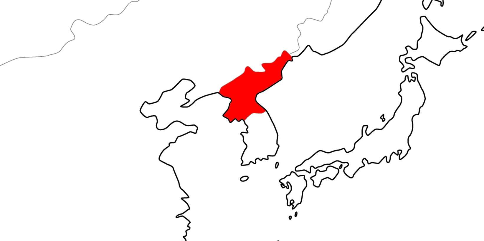 北朝鮮の地図