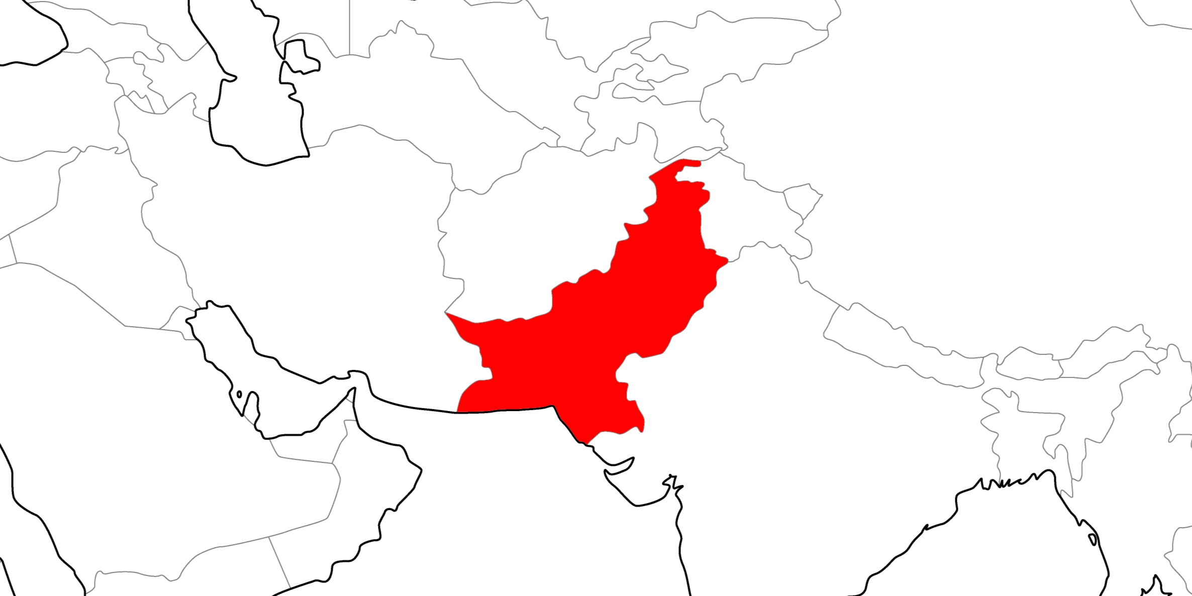 パキスタンの地図