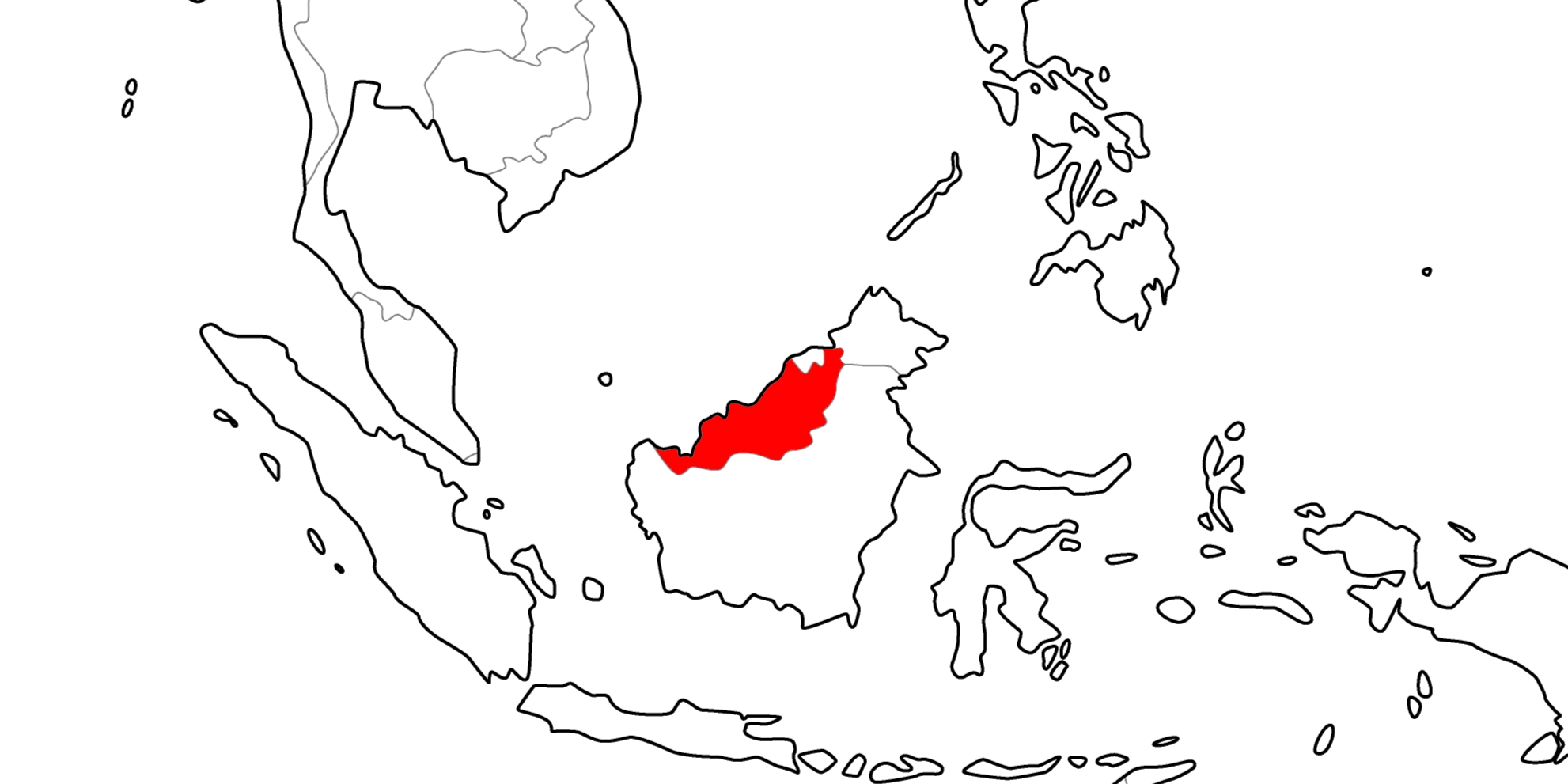 サラワク王国の地図