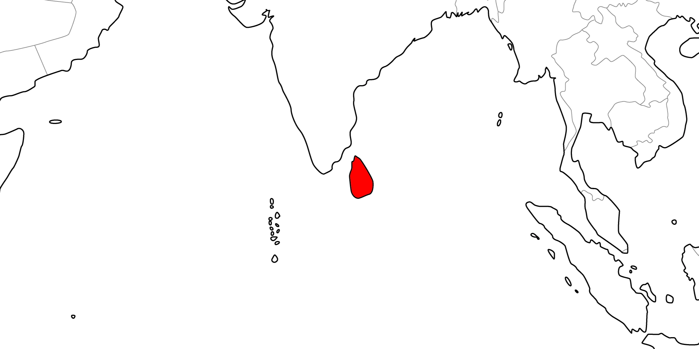 スリランカの地図