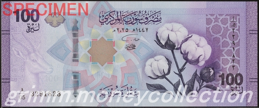 シリア 100ポンド 表