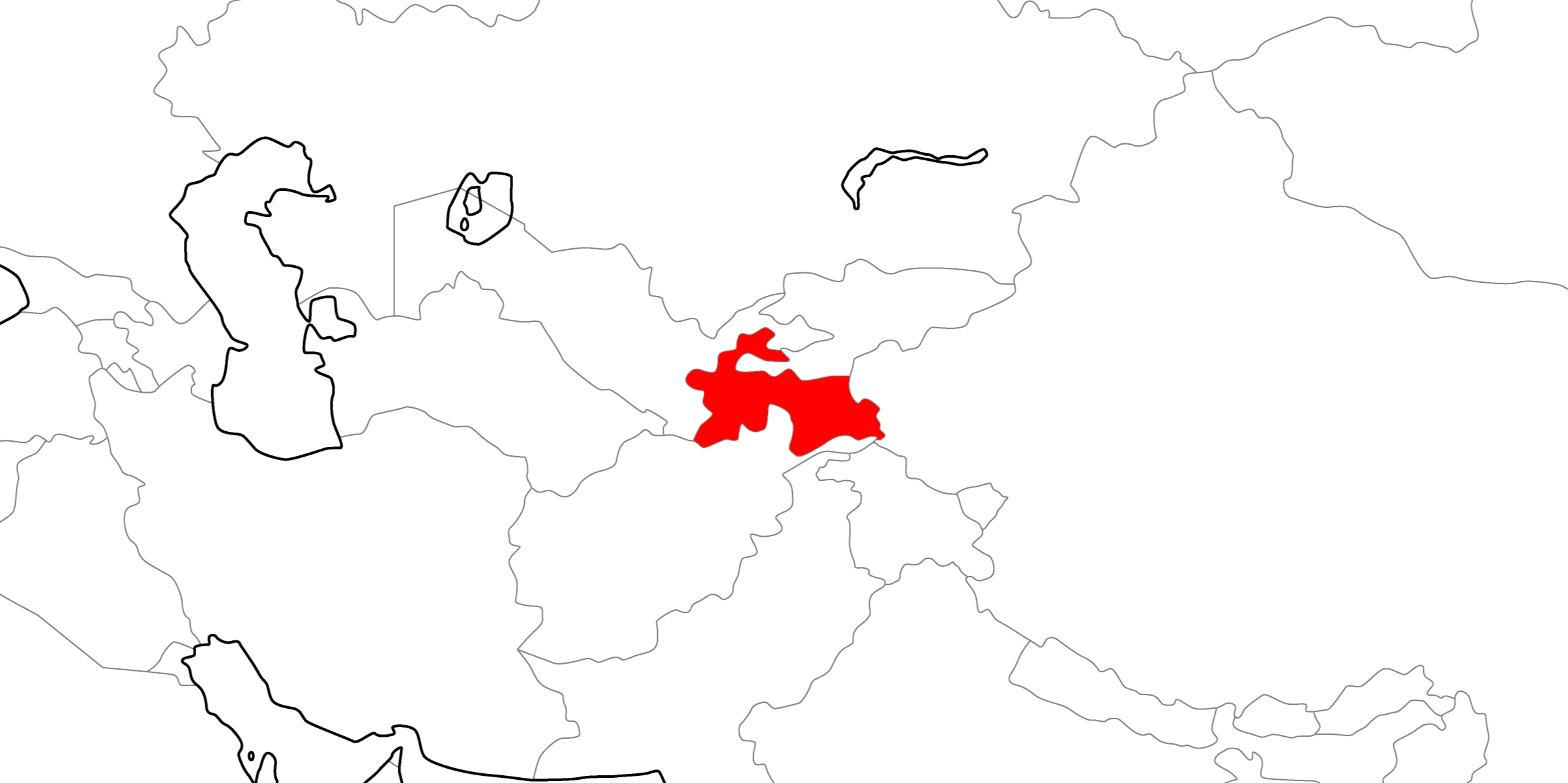 タジキスタンの地図