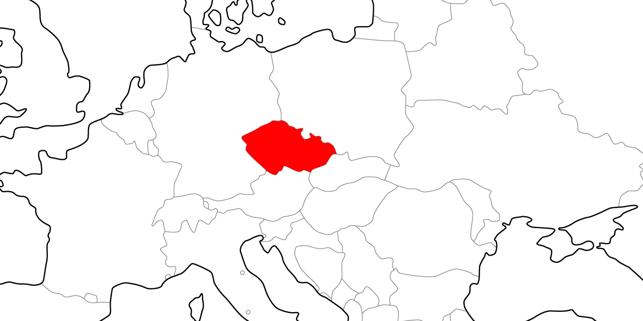 チェコの地図