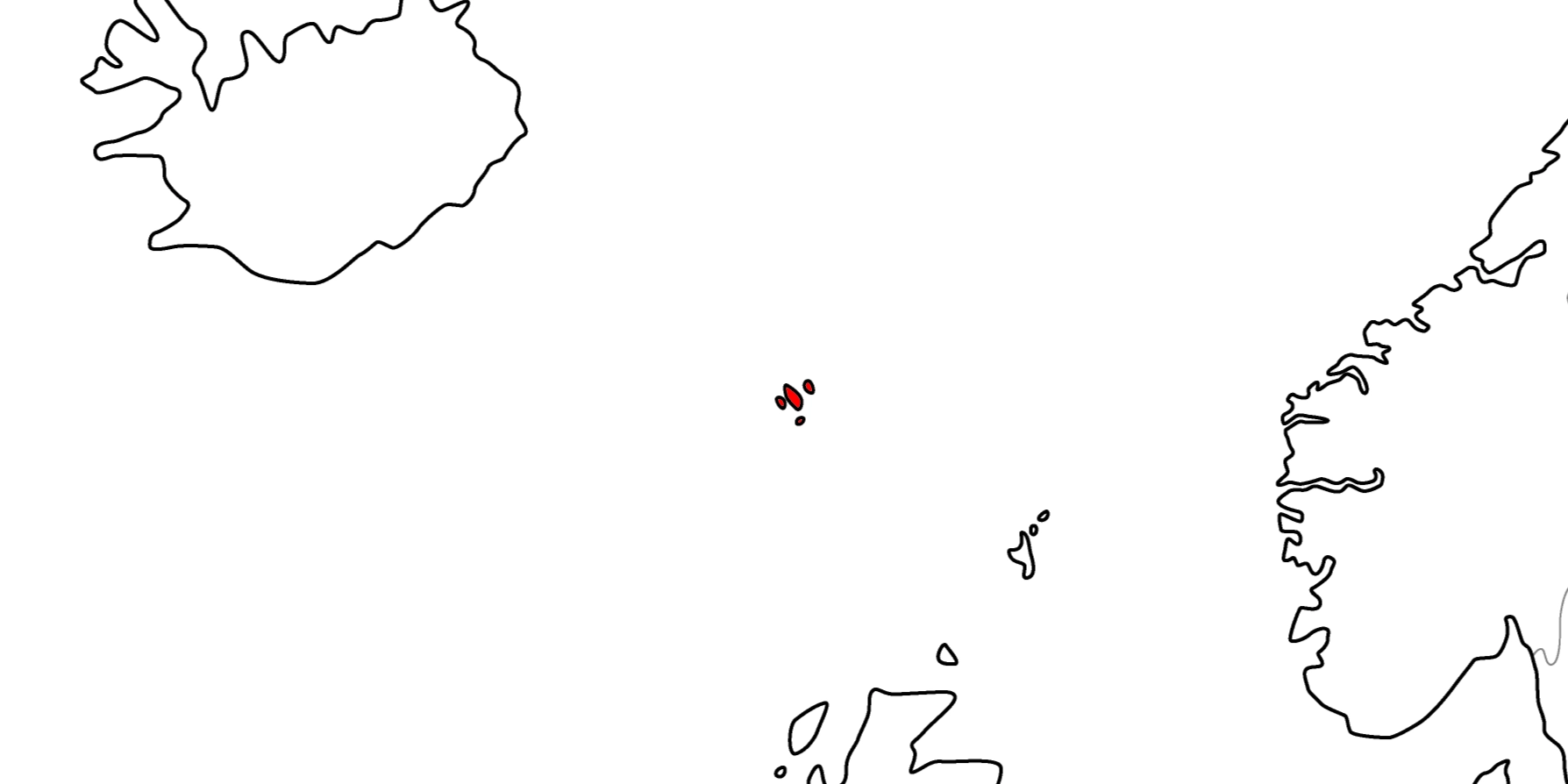 フェロー諸島の地図
