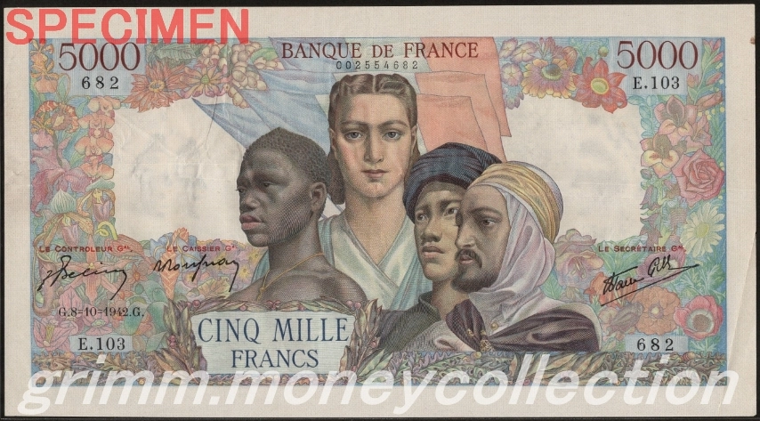 フランス 5000フラン