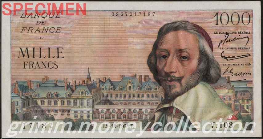 フランス 1000フラン