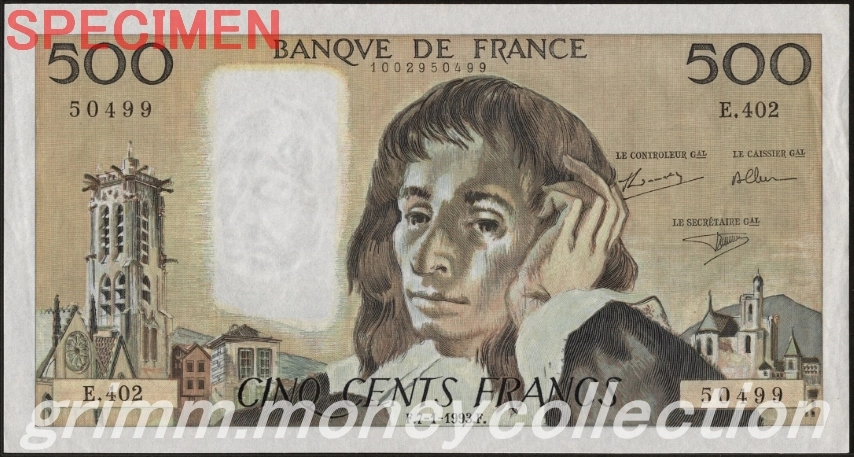 フランス 500フラン