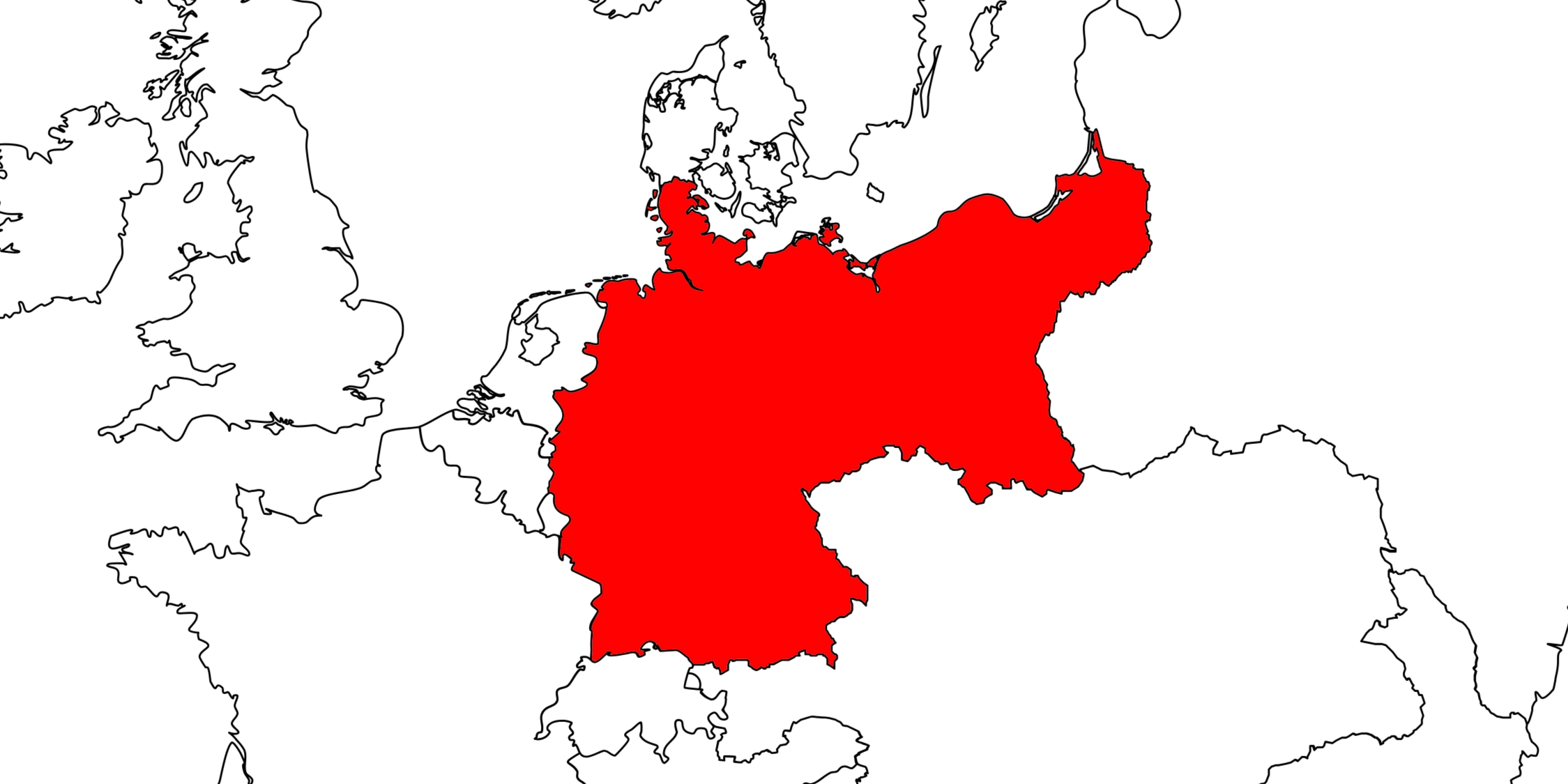 ドイツ帝国の地図