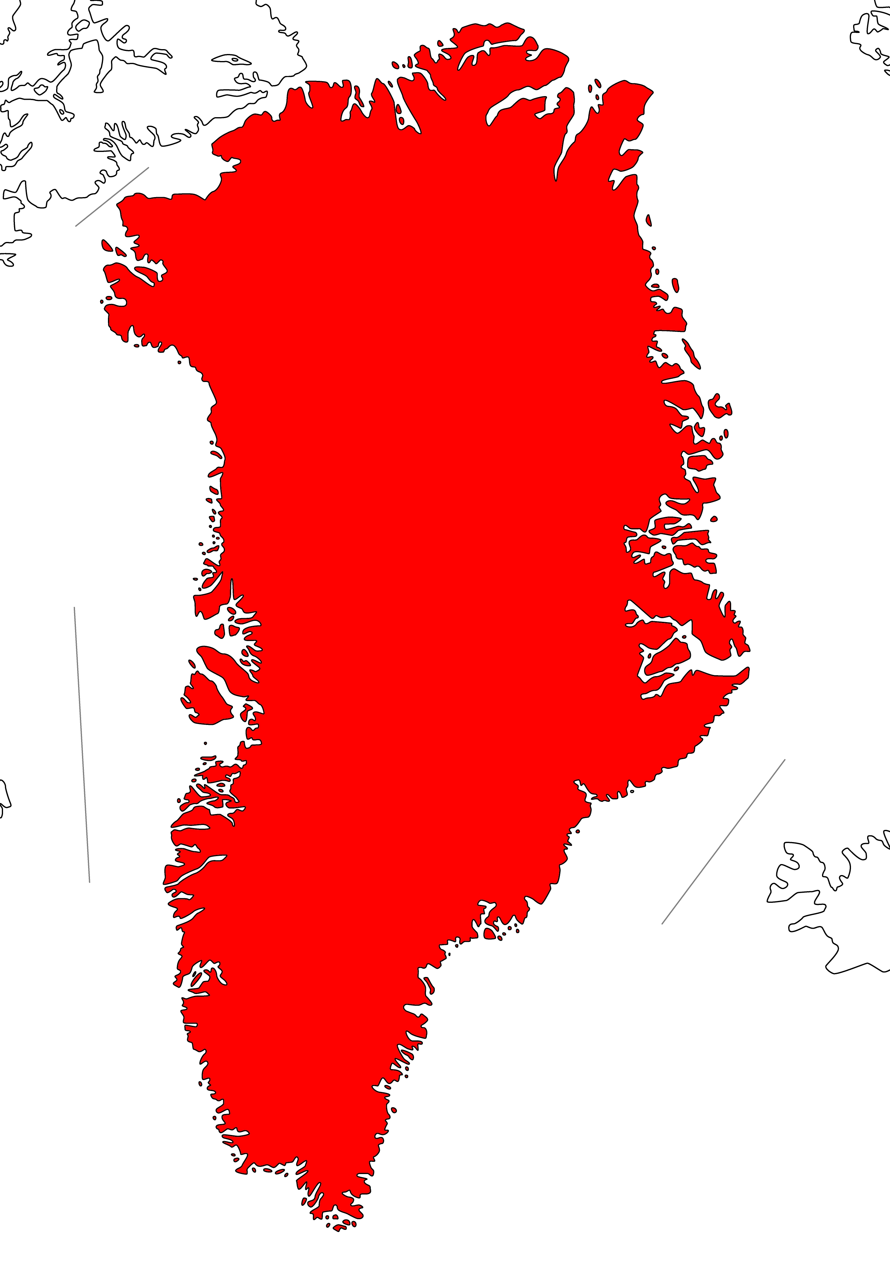 グリーンランドの地図