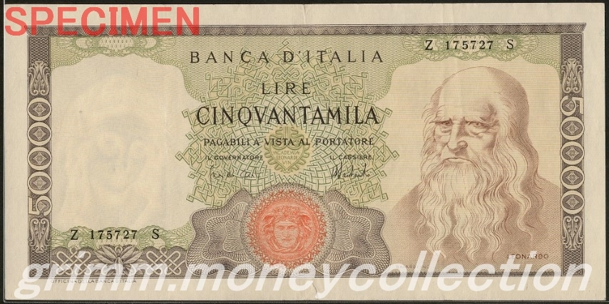 イタリア 50000リラ