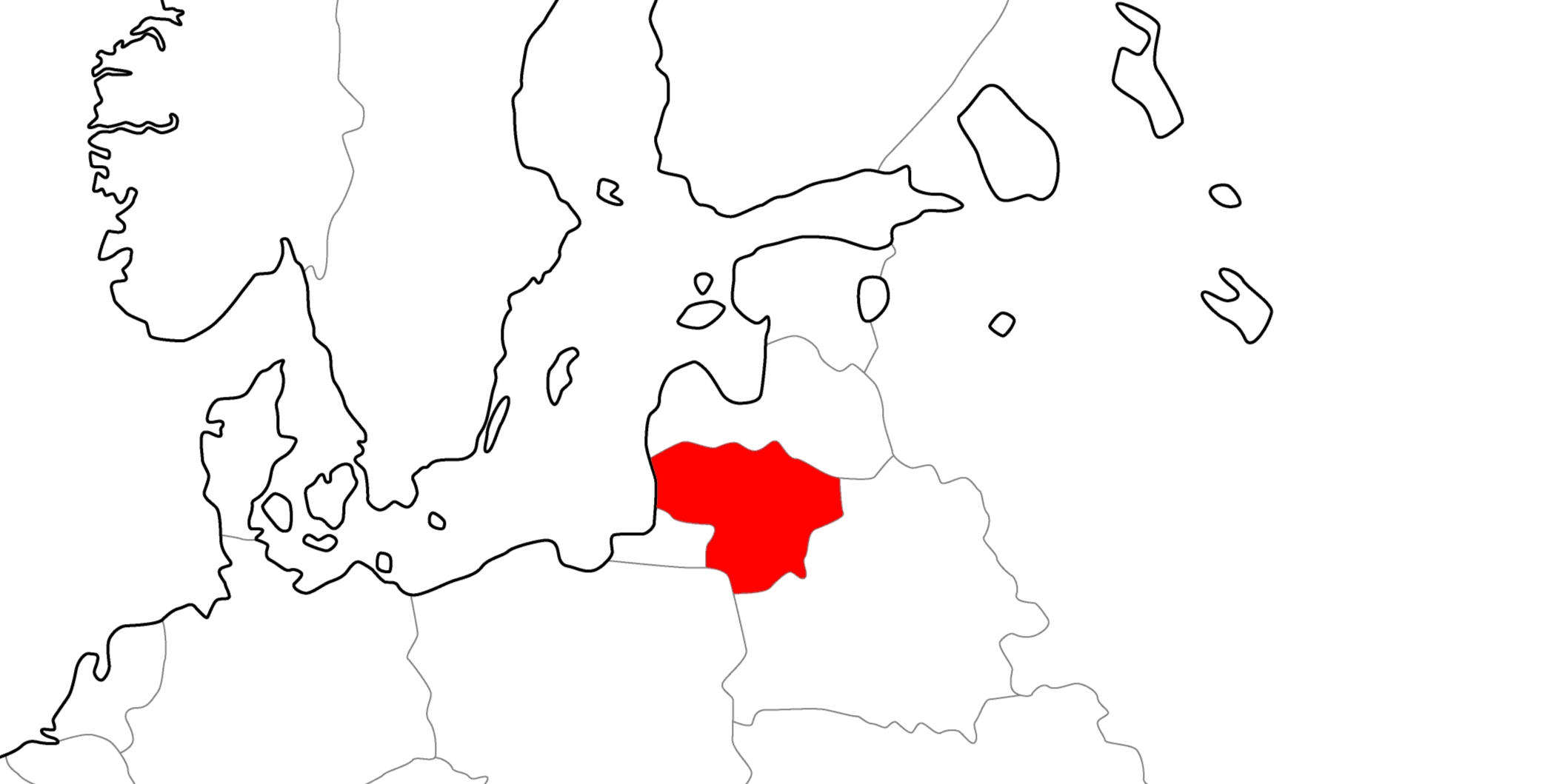 リトアニアの地図