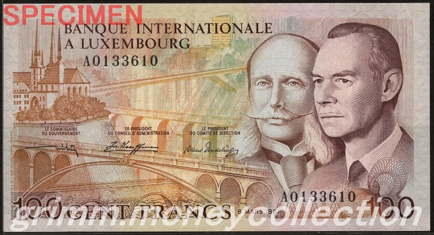 ルクセンブルク 100フラン