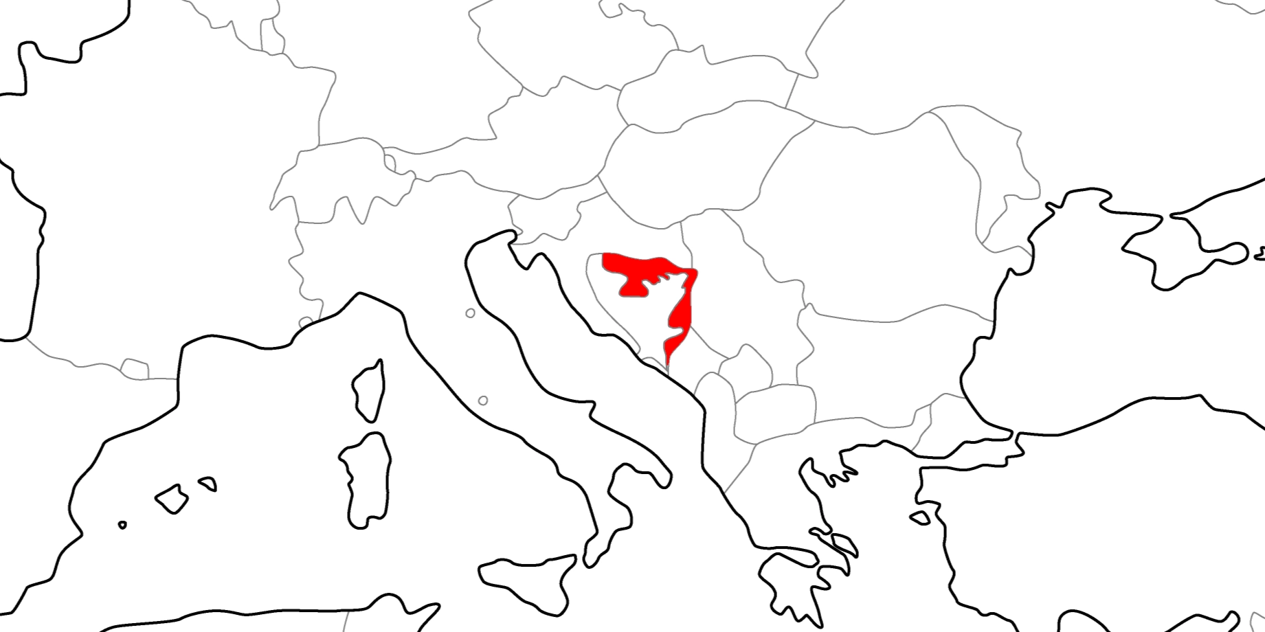 スルプスカ共和国の地図