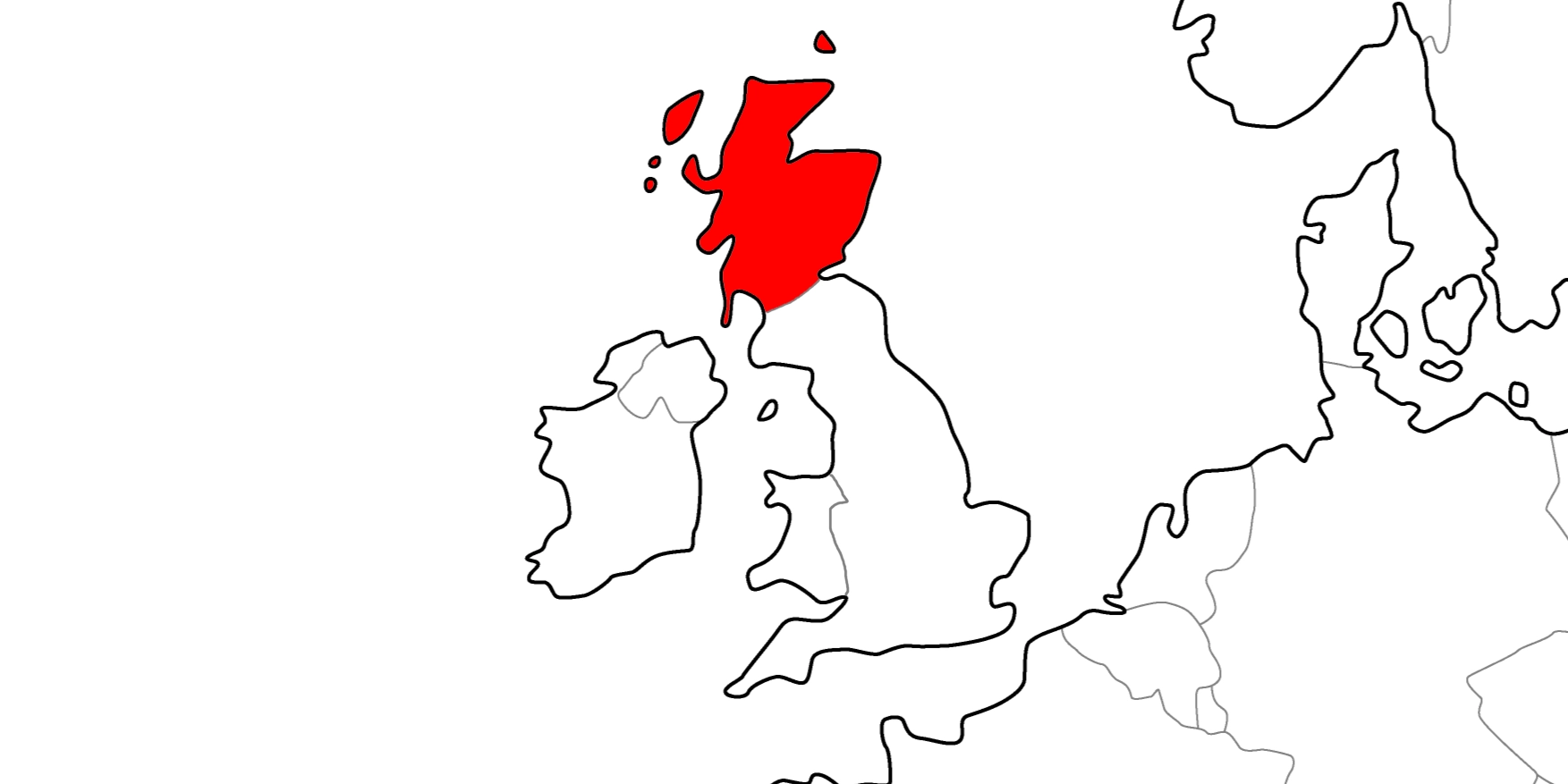 スコットランドの地図
