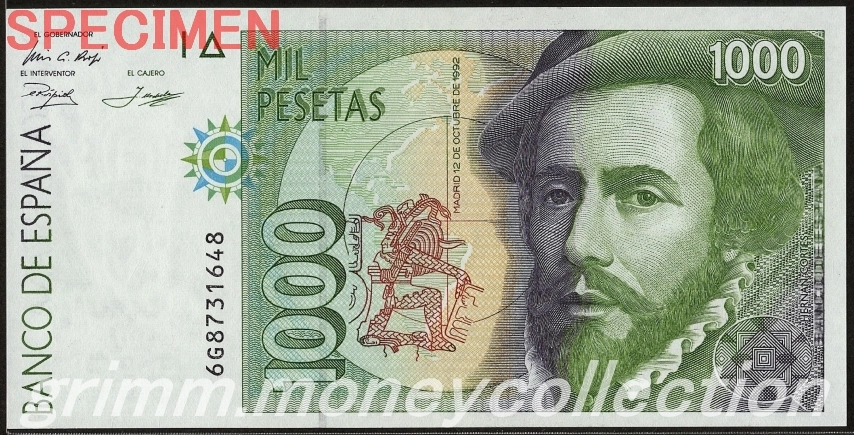 スペイン 1000ペセタ