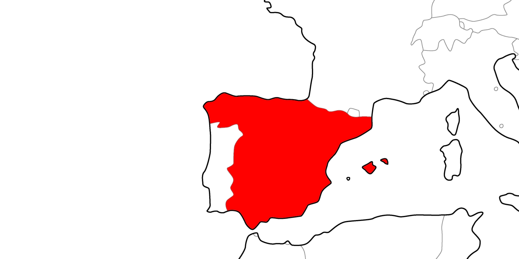 スペインの地図