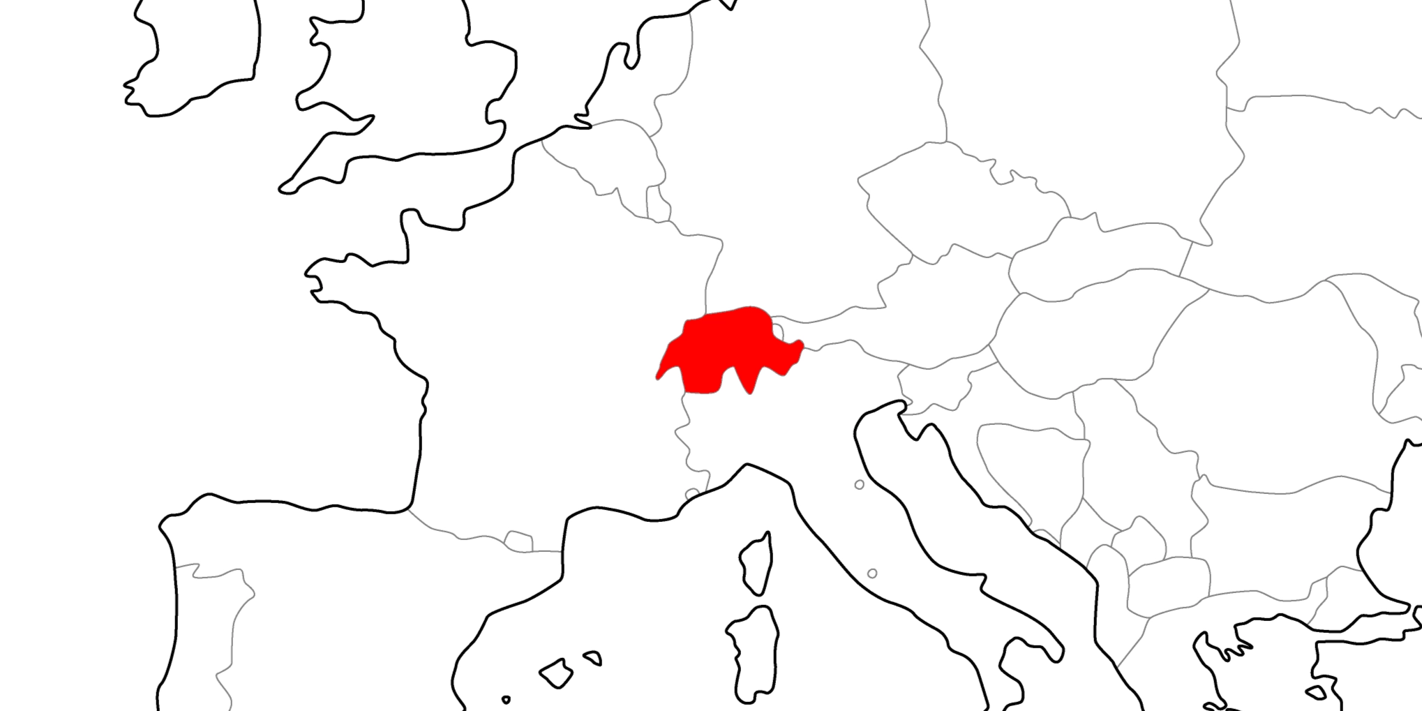 スイスの地図
