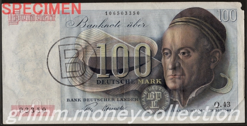 ドイツ連邦共和国(西ベルリン) 100マルク 表