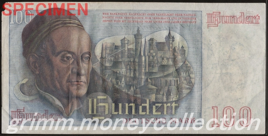 ドイツ連邦共和国(西ベルリン) 100マルク 裏