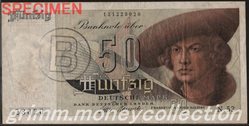 ドイツ連邦共和国(西ベルリン) 50マルク 表