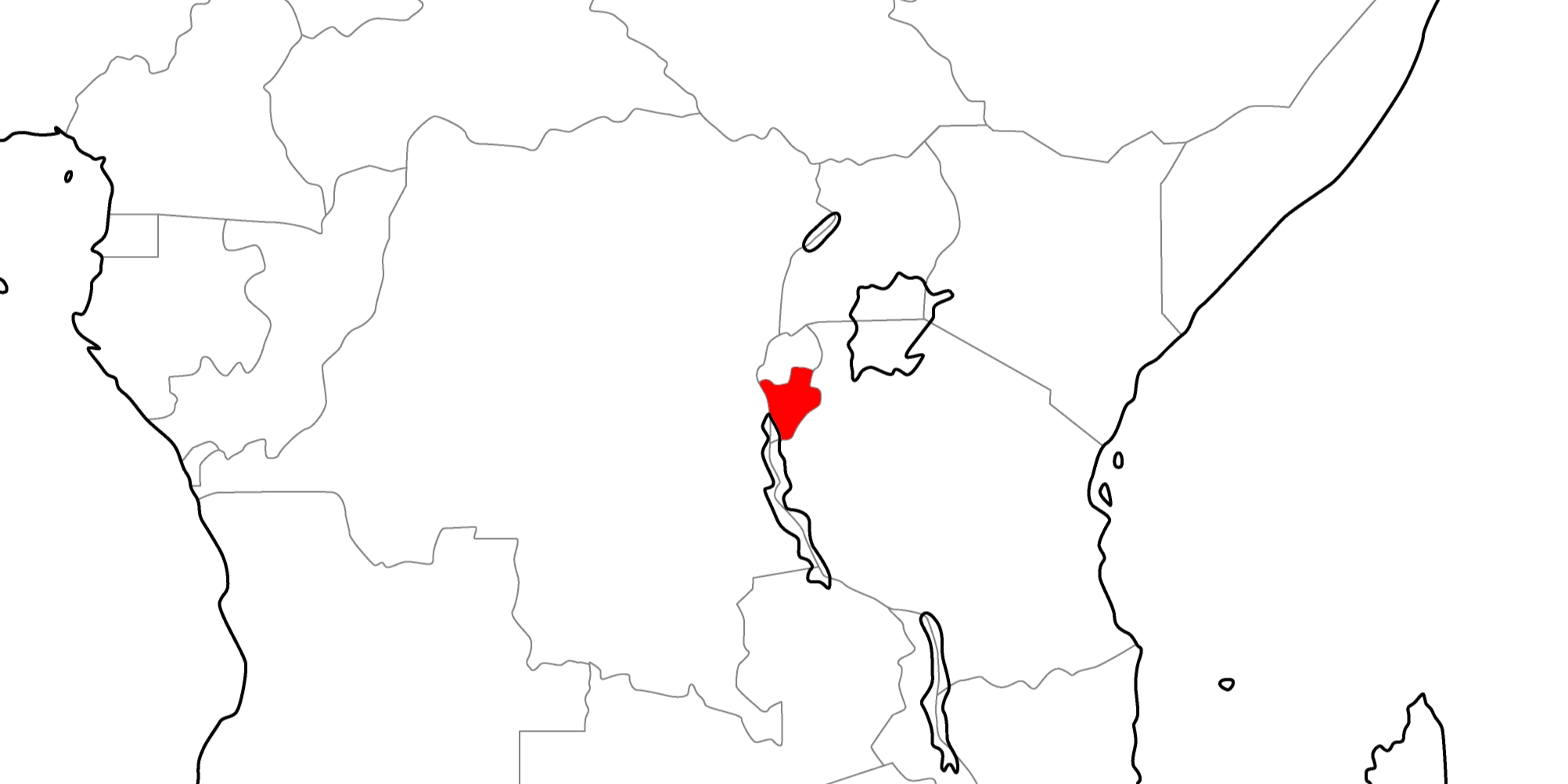 ブルンジの地図