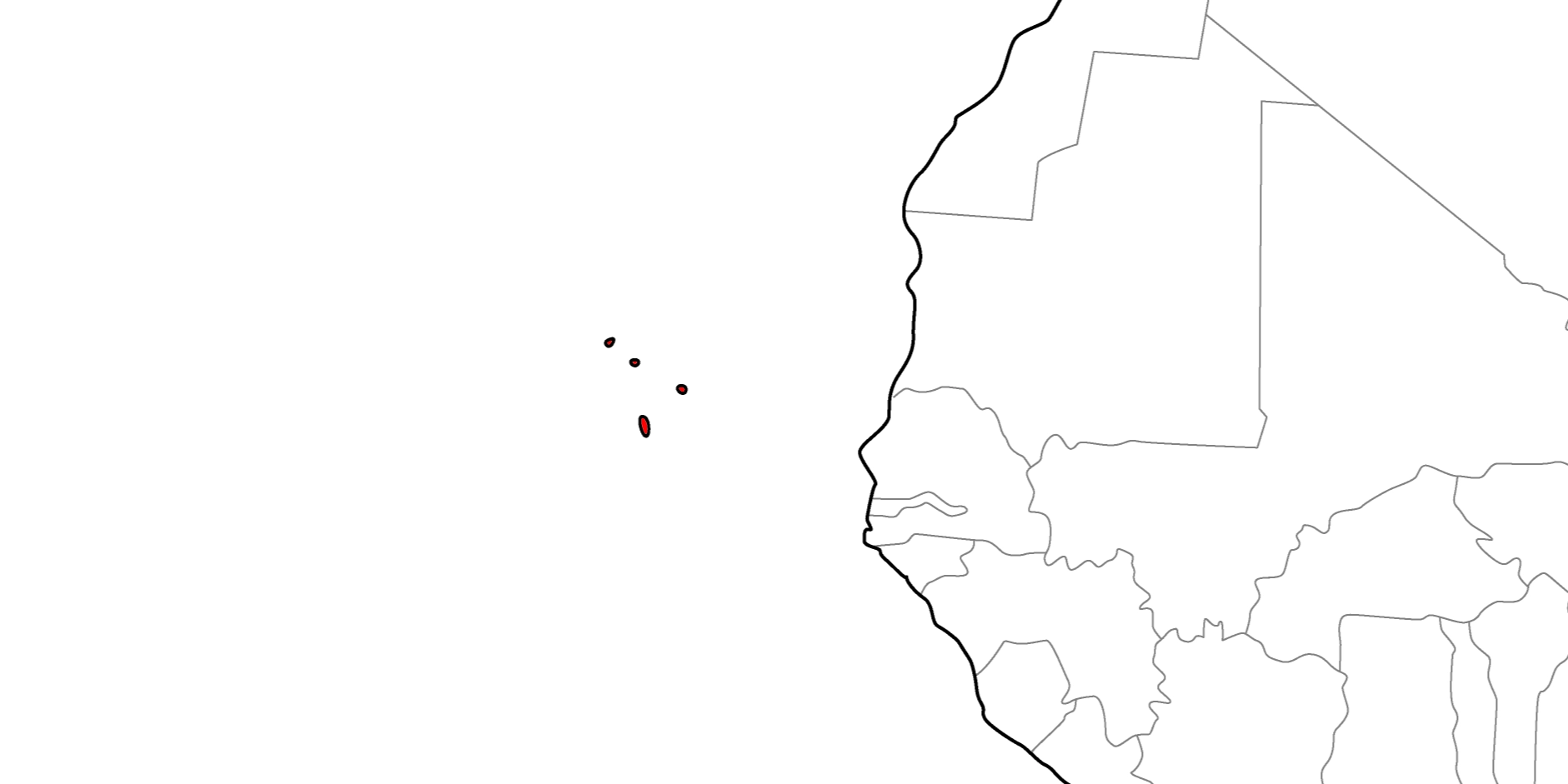 カーボベルデの地図
