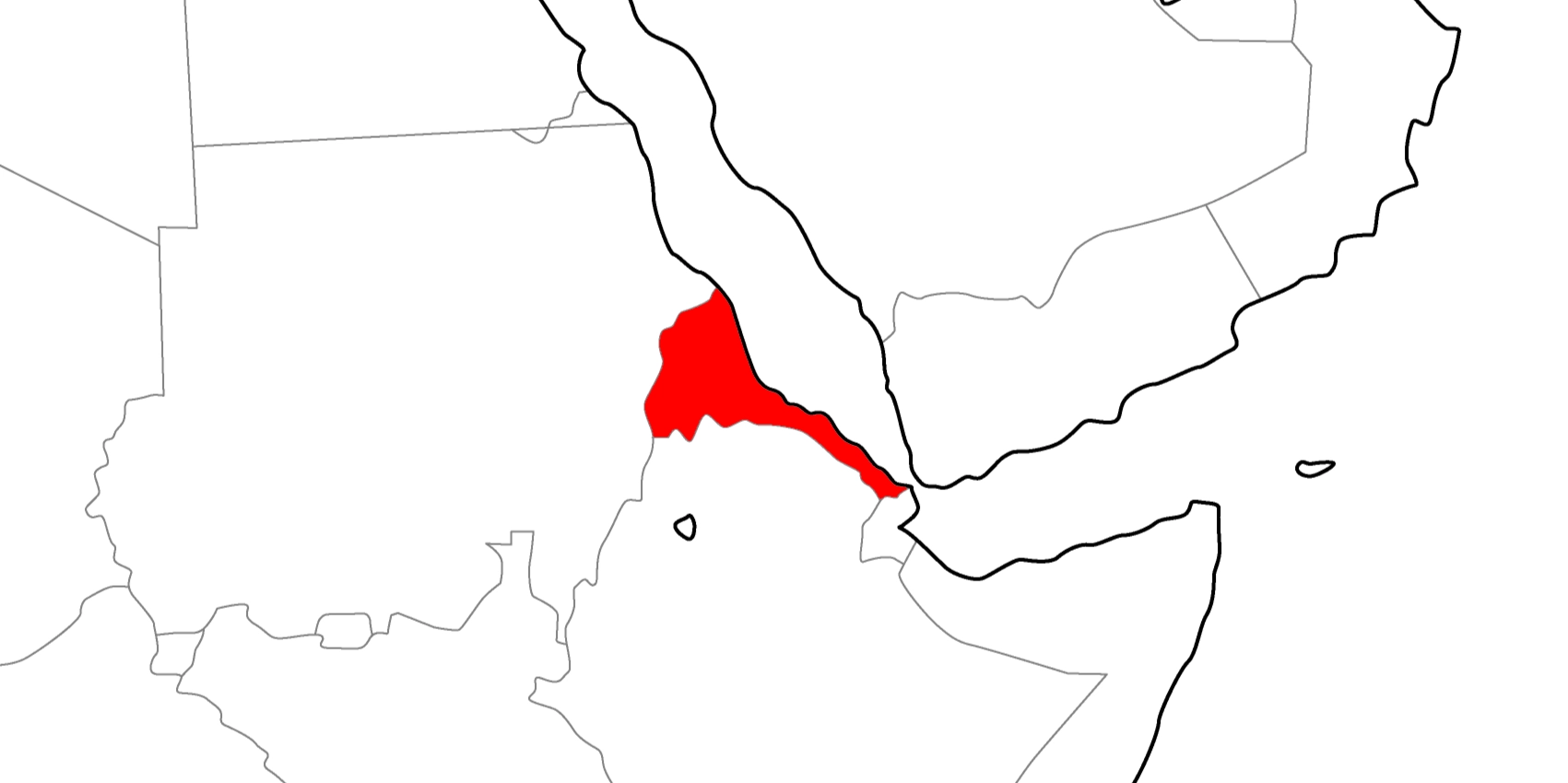 エリトリアの地図