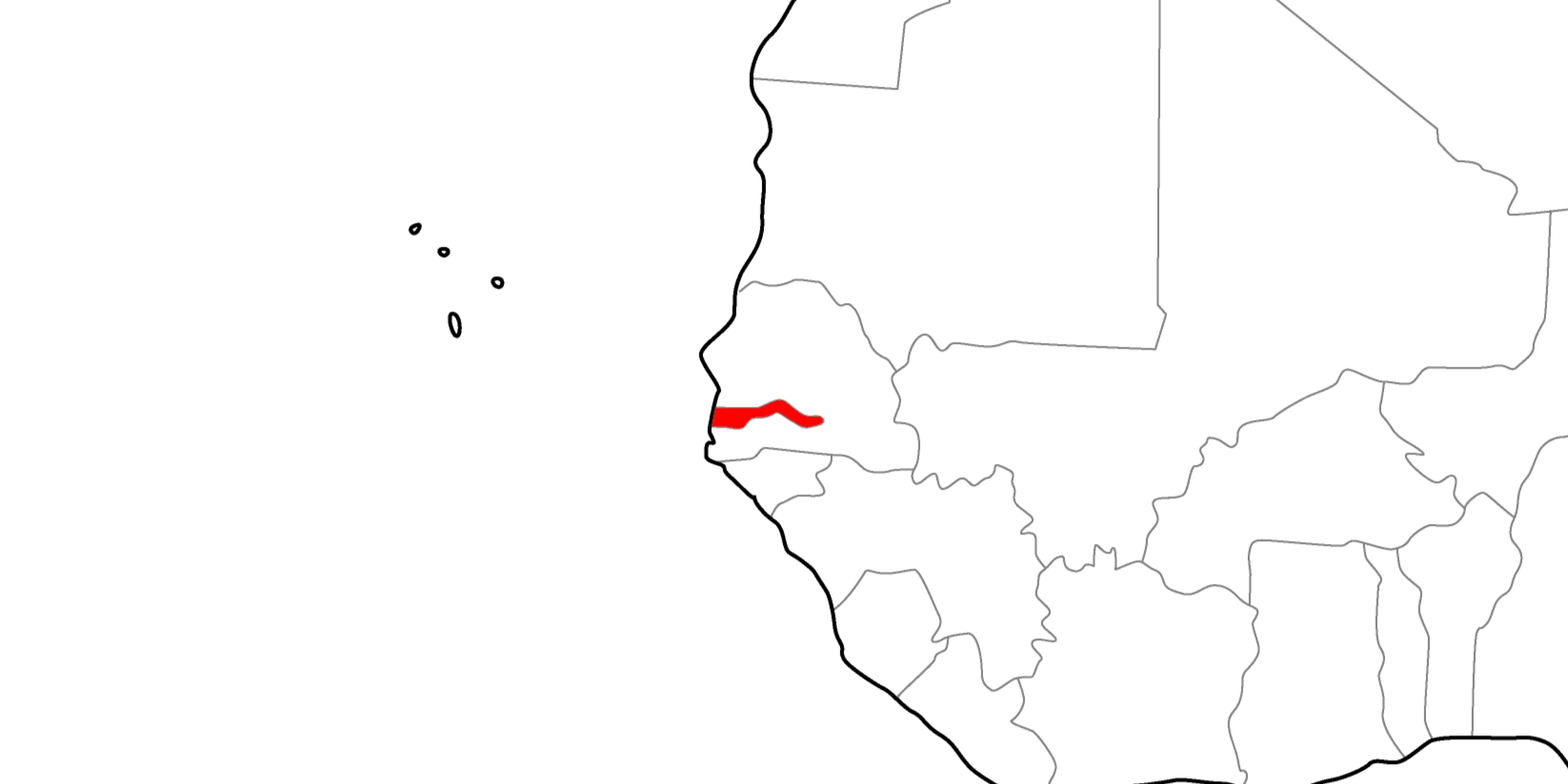 ガンビアの地図