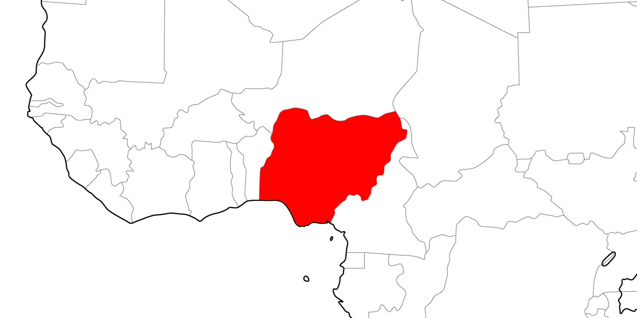 ナイジェリアの地図