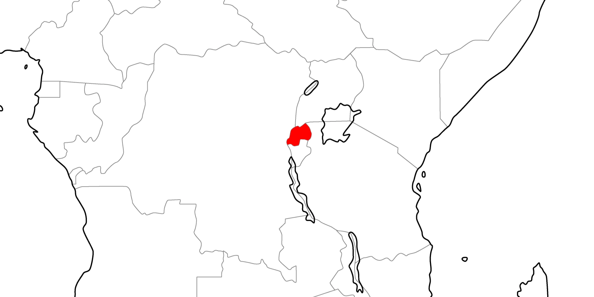 ルワンダの地図